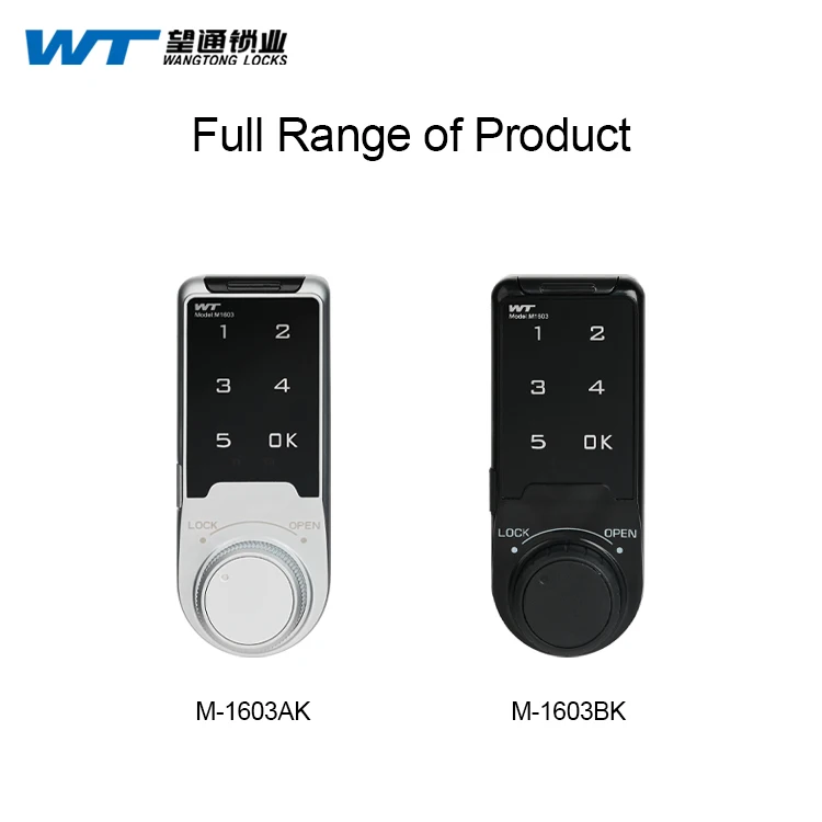 I Factory Electronic Keyless Combination Number Digital Cam Safety Keypad Gym Touch Pad Lock for Locker Cabinet WT 1603BK