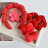 4#big red sponge headband 6-piece set