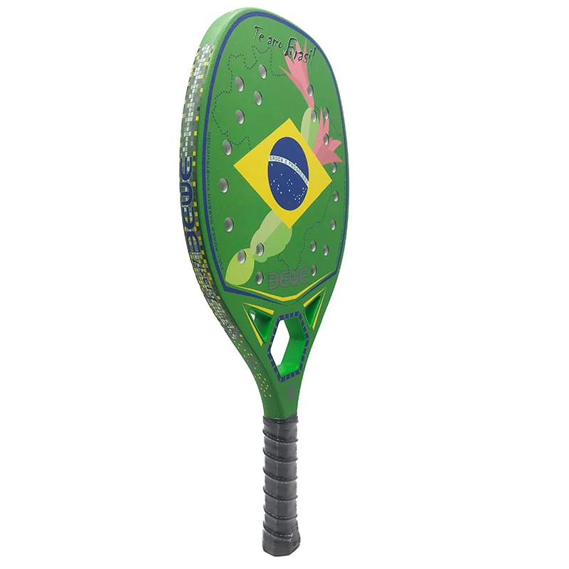 Новое поступление, низкий минимальный заказ, теннисная ракетка из углеродного волокна для пляжа