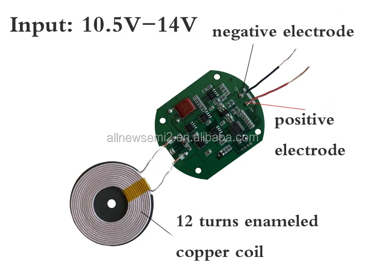 Direct Wholesale Wireless Charging Transmitter Quick Charge Module 10.4V-14V For Car Controlled Cigarette Lighter Table