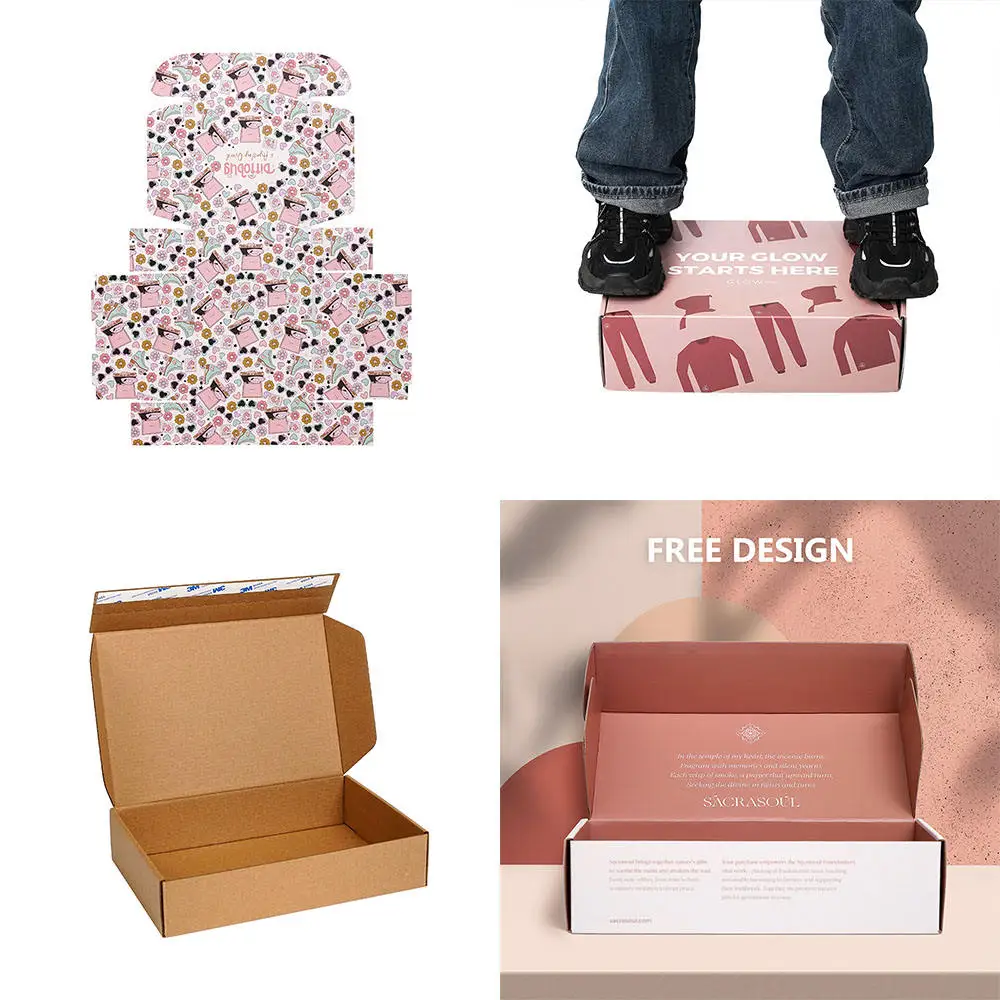 Custom Printed Shipping Mailer Corrugated Cardboard Paper Packaging Box for Shipping