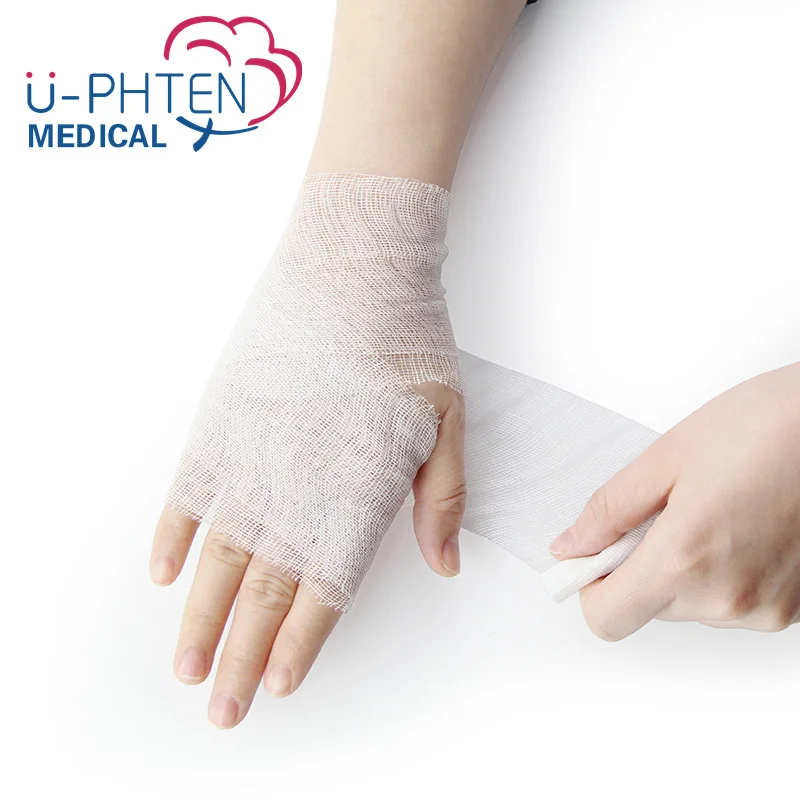 hospital disposable consumable 100% cotton gauze bandage roll factory price w o w bandage