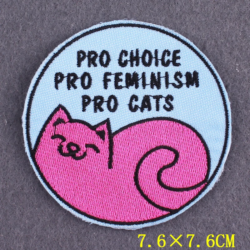 Feminism Words Embroidered Iron On Patches For Clothing Diy Custom Patches Wholesale High 6839