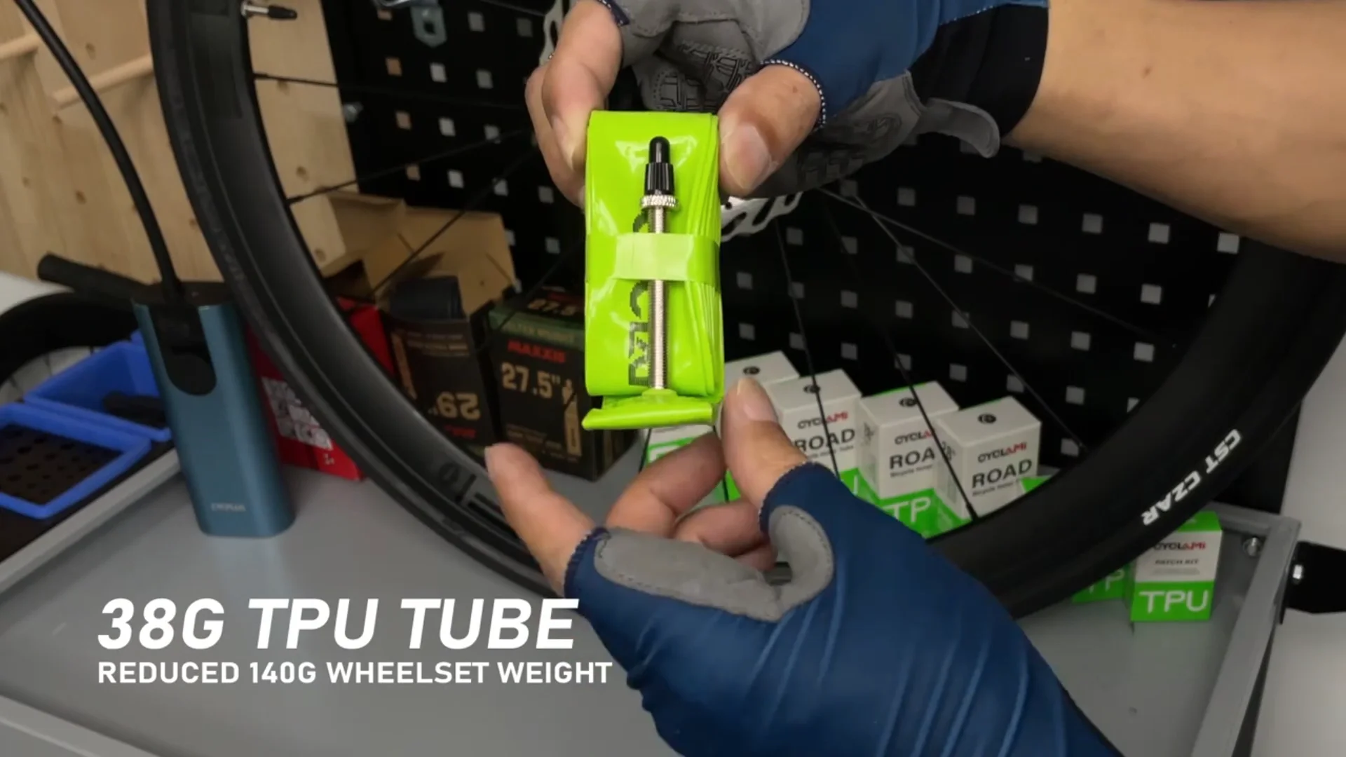 thumbnail image 2 of 2-Pack CYCLAMI TPU Inner Tube MTB 26'', Ultralight 65g Mountain Bike Tube Compatible With 26 X 1.9/2.0/2.1/2.2/2.3/2.4/2.5 Metal Presta Valve 45mm (with A Multi-Functional Tire Pry Bar 2 of 12