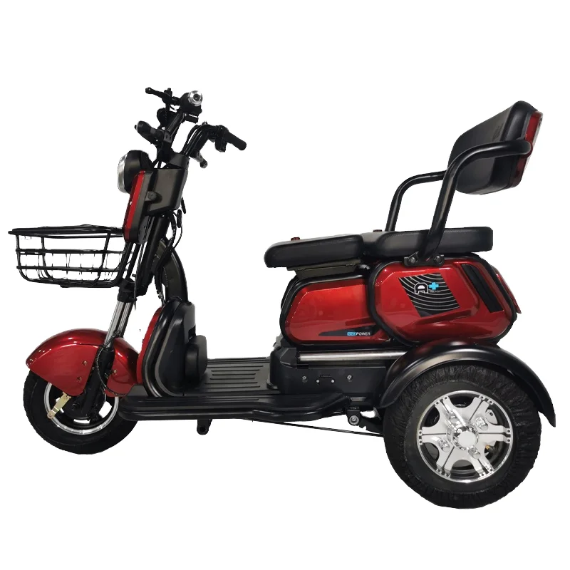 QSD Factory Direct 48v Mobility Electric Tricycle 3-Wheel Scooter for Adults Open Body Type Hot Sale