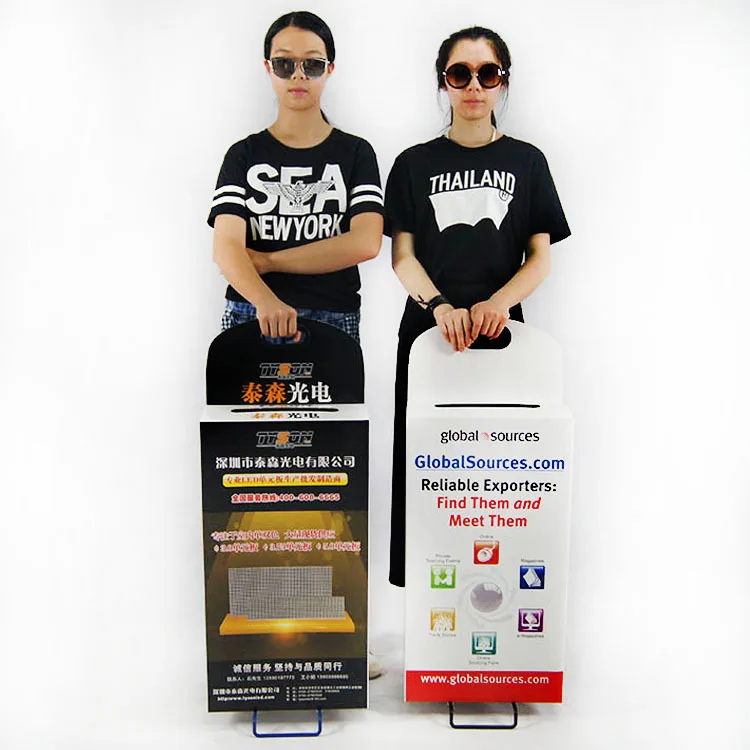 Custom recyclable corrugated display trolley box Exhibition sample paper trolley case Advertising carton