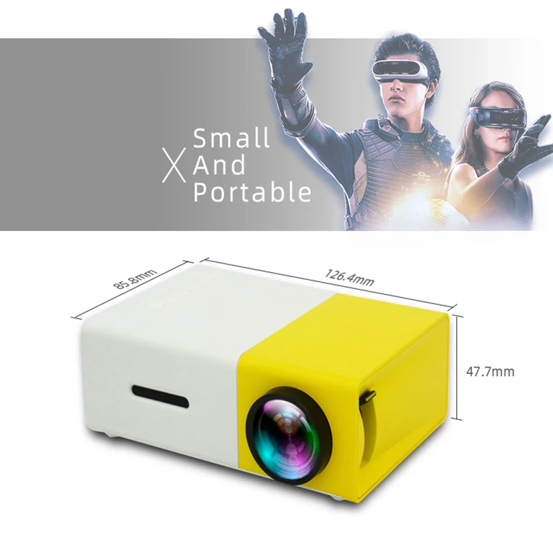 Excel Digital Video Mini Projector Full Hd Home Theater Lcd Projector Support 1080p Phone Projector for Kids