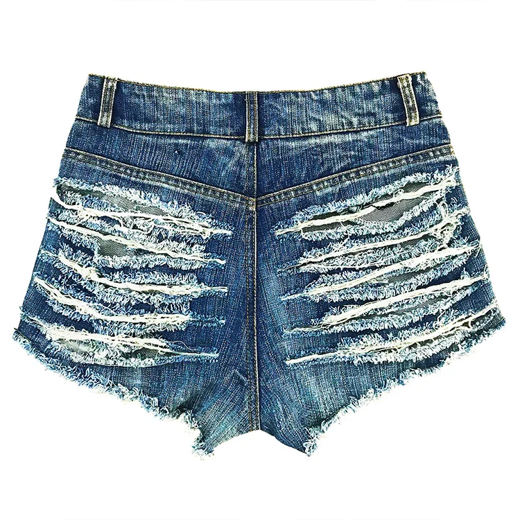 Short En Jean Déchiré Taille Haute Pour Femme - Style Décontracté, Sexy Et Confortable Pour L'Été