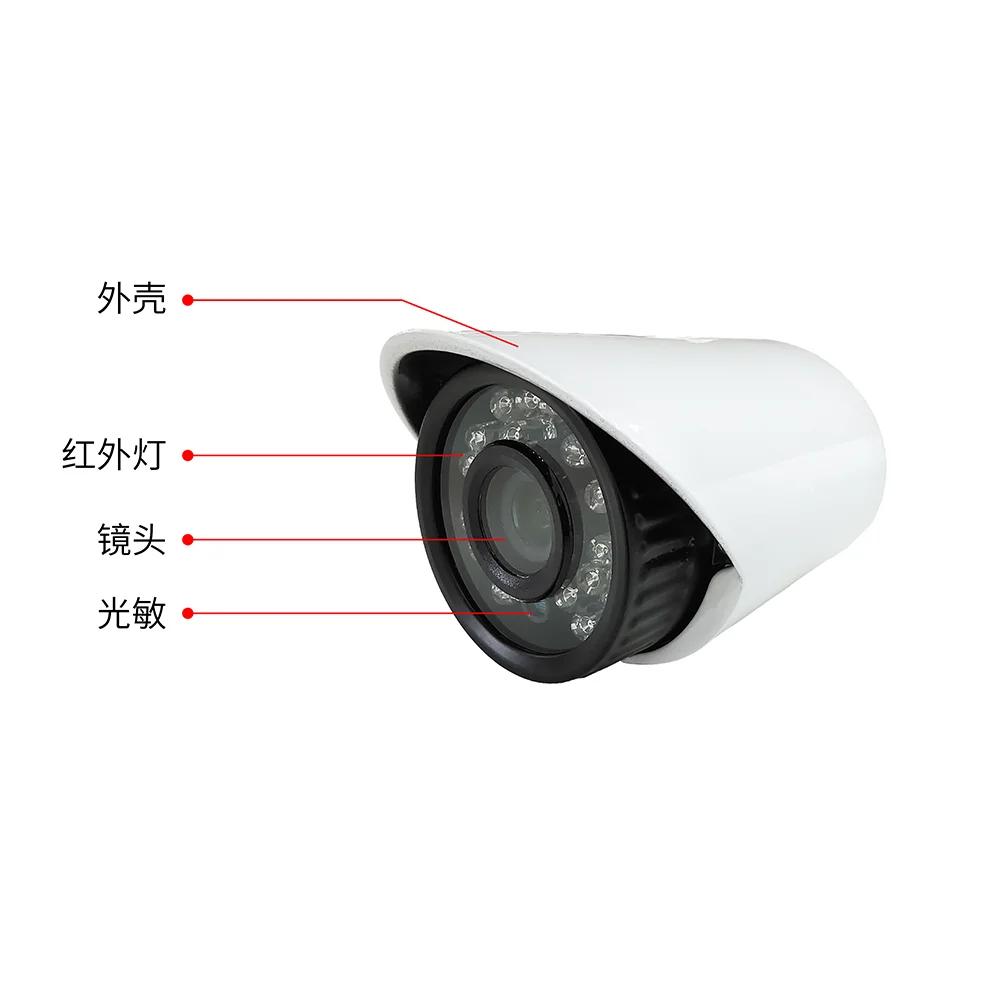 With Color Box 8 Rolls Cables Wholesale Waterproof 8CH AHD Camera CCTV DVR Kit Power Adapter Ip Camera Outdoor CCD H.265 Iptv 4k
