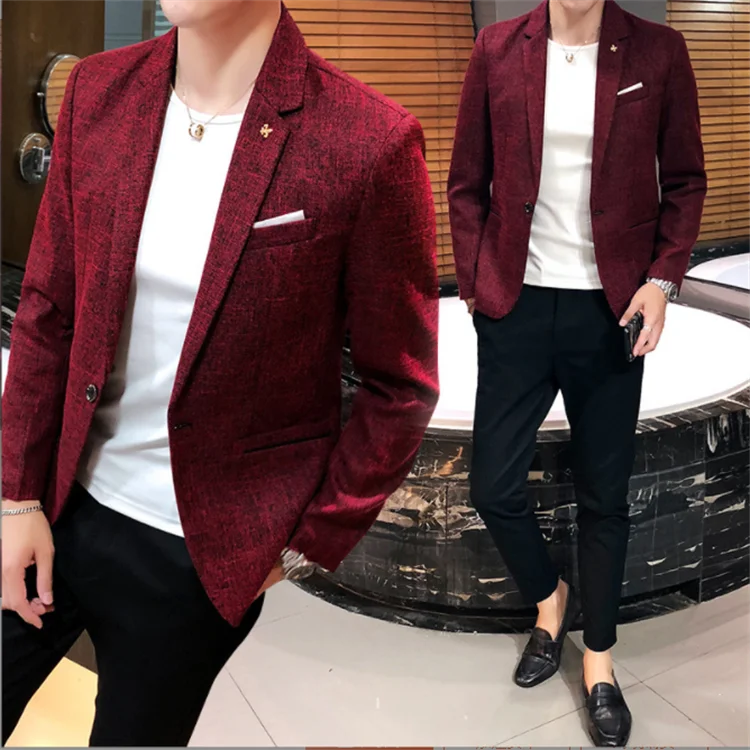 Men's linen business suit coat