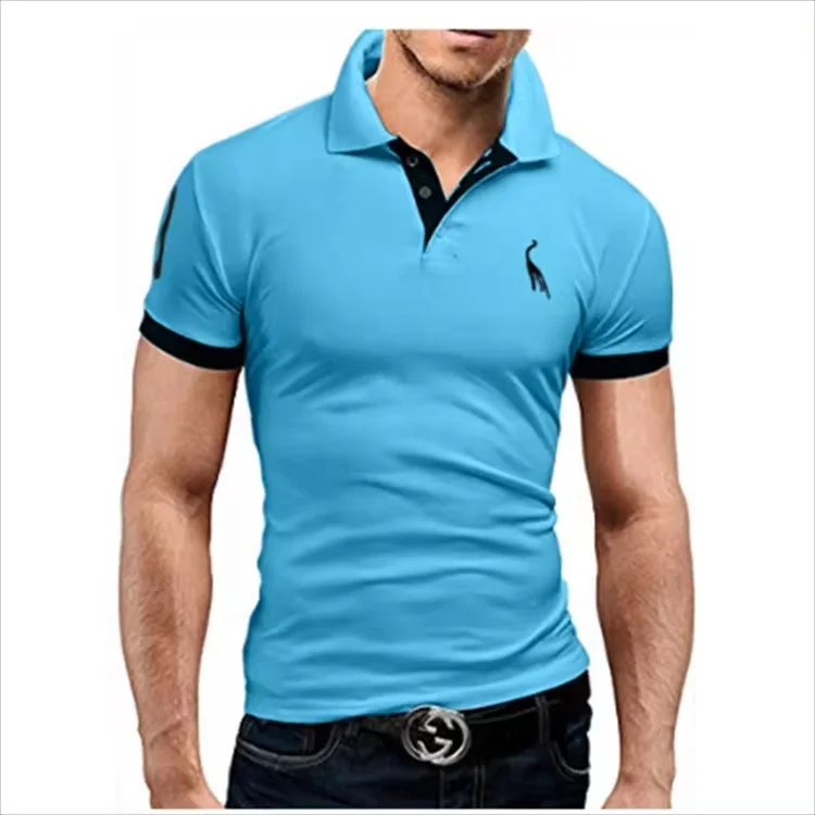 Gelan Men's Quick Dry Golf Shirt Custom Design with Logo Short Sleeve Logoed Brand Shirt