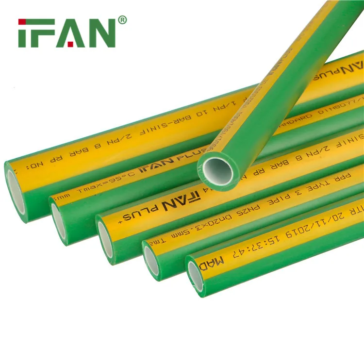 IFANPlus Green Color Imported Raw Materials Hot Cold Water PN20 Plastic Plumbing PPR Pipe