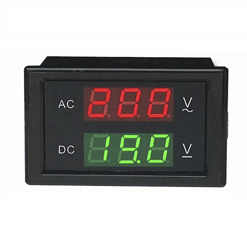 Detector de 10A Led Voltímetro Amperímetro Calibre AC 80-300V/200-450V Medidor de panel de energía 