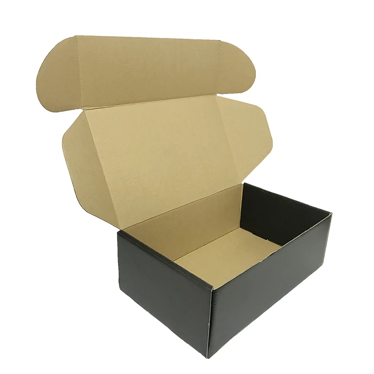 Custom Black Mailer Box Sample with Logo Factory Price Shipping Box Corrugated Carton Sample for Small Business