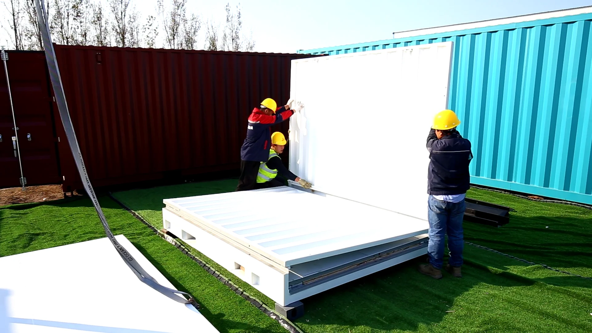 Storage Container House 10Ft Outdoor Portable Folding Structure Metal Garden Tools Shop Storage Sheds