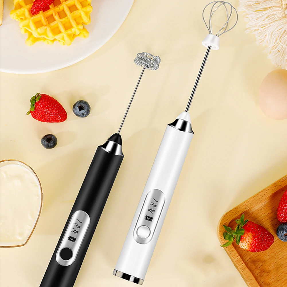 Milk Frother Handheld Electric 3 Speeds Foam Maker & Whisk USB Rechargeable  USA