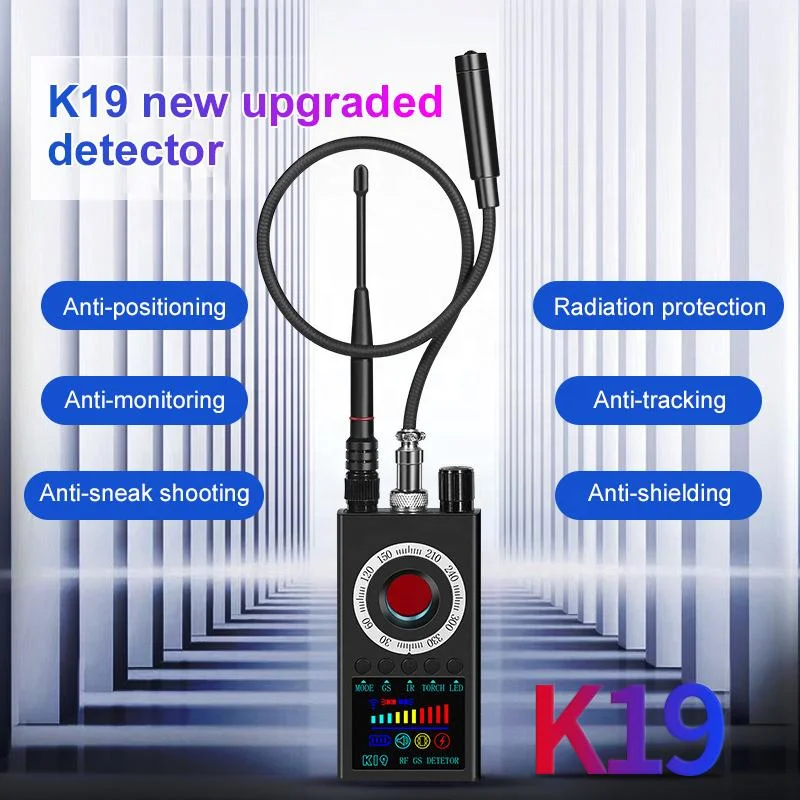 K19 Hidden Camera Detector Anti Spy Bug Scanner Hotel Security Gsm Gps Rf Signal Detector
