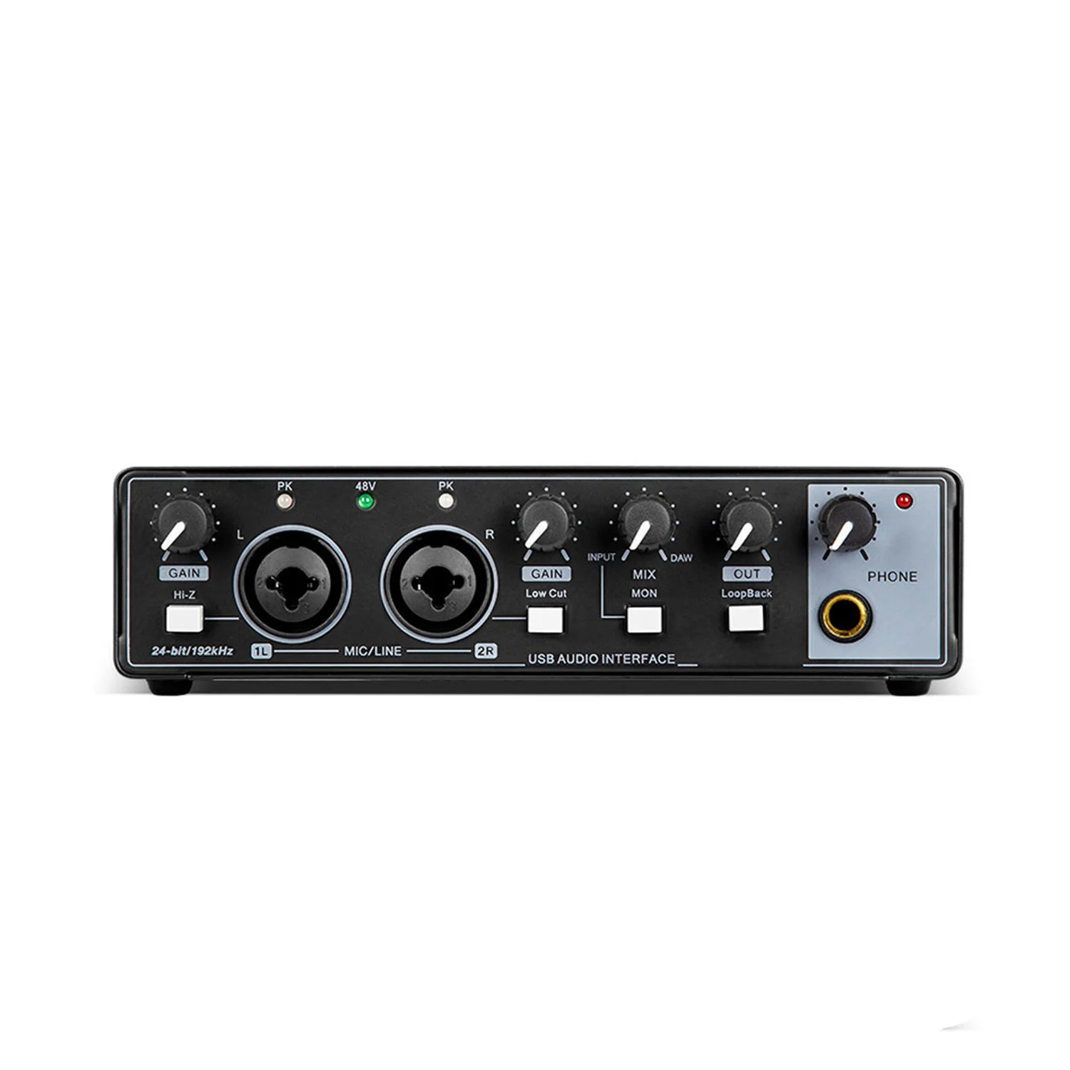 OEM Professional USB Audio Interface Wireless 24bit 192kHz Recording Sound Card Type C for Music Studio Live Performance
