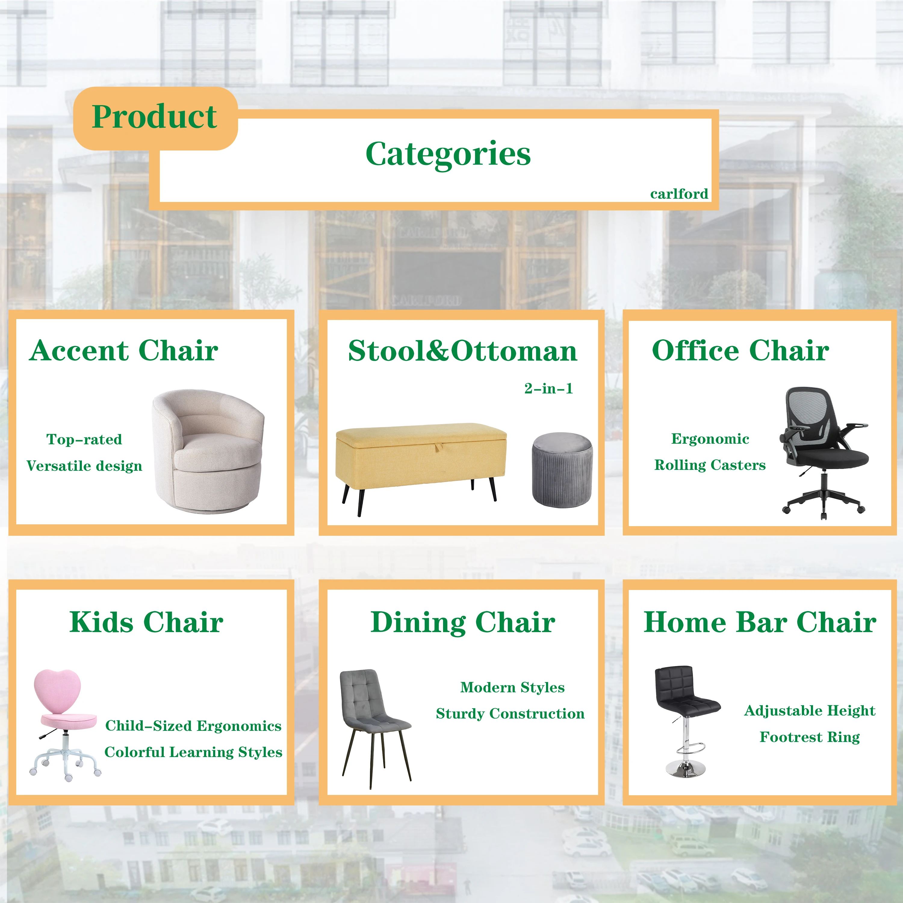 CARLFORD Nordic Style Single Seat Accent Chair New Design Leisure Chair for Living Room Hotel Bedroom Perfect Armchair for Small
