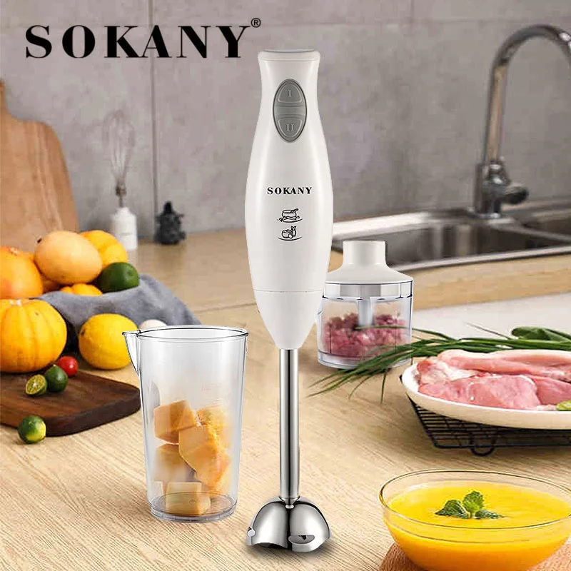 Sokany 230A Electric Hand Blender with Stepless Variable Speed Stick Mixer Hand Blender