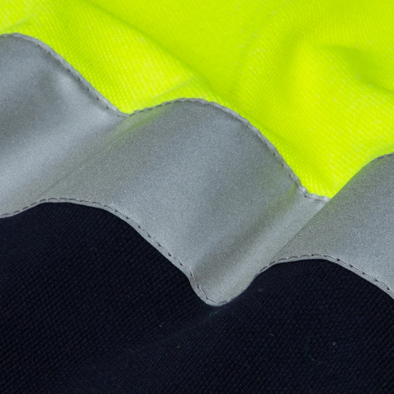 Оптовая продажа на заказ унисекс короткий рукав Футболка с высокой видимостью строительных работ Королевский синий светоотражающий Hi Vis футболка-поло