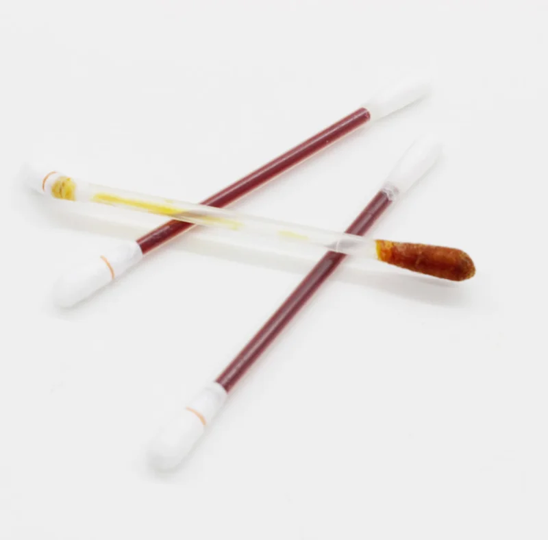 Plastic Stick Alcohol Filled Iodophor Ear Clean Cotton Swab Bud With