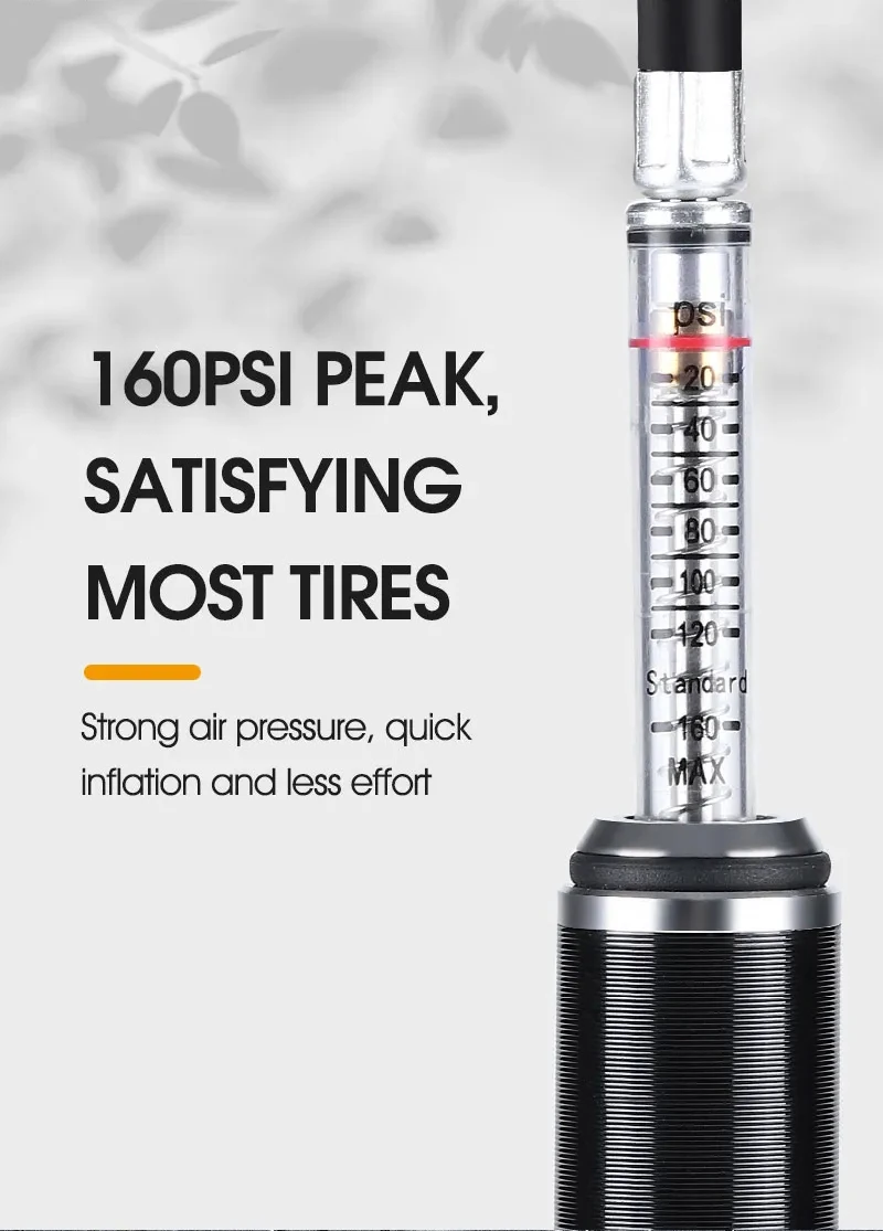 Highpressure Mini Portable Electric Bicycle Pump Aluminium Hand