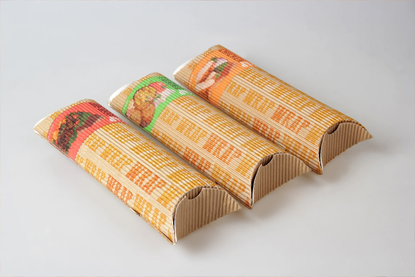 Bulk Wholesale Custom Materials Lightweight Paper Food Container Pillow Box for Fast Food details