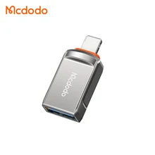 Mcdodo Mobile Phone Accecssories OTG Adapter for iphone android Zinc Alloy Mini Usb Charger Adapter 3.0 Otg to Ethernet Adapter