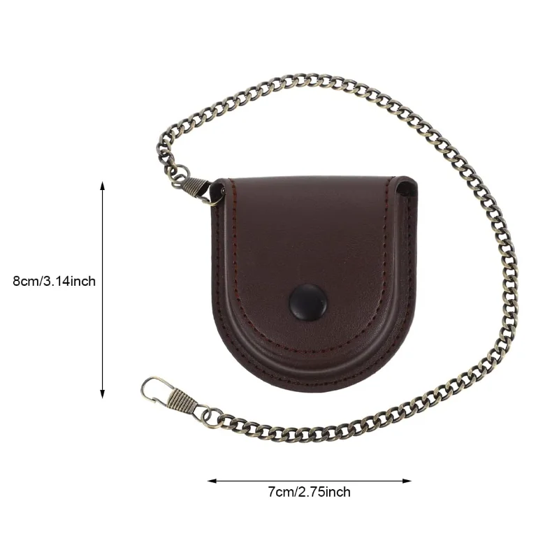 Montre De Poche Vintage Avec étui En Cuir - Pièce De Collection - Occasion