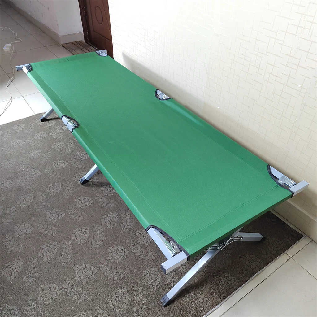 Folding Camping Bed Cot With Carry Bag 120 Kg Load Lightweight Single