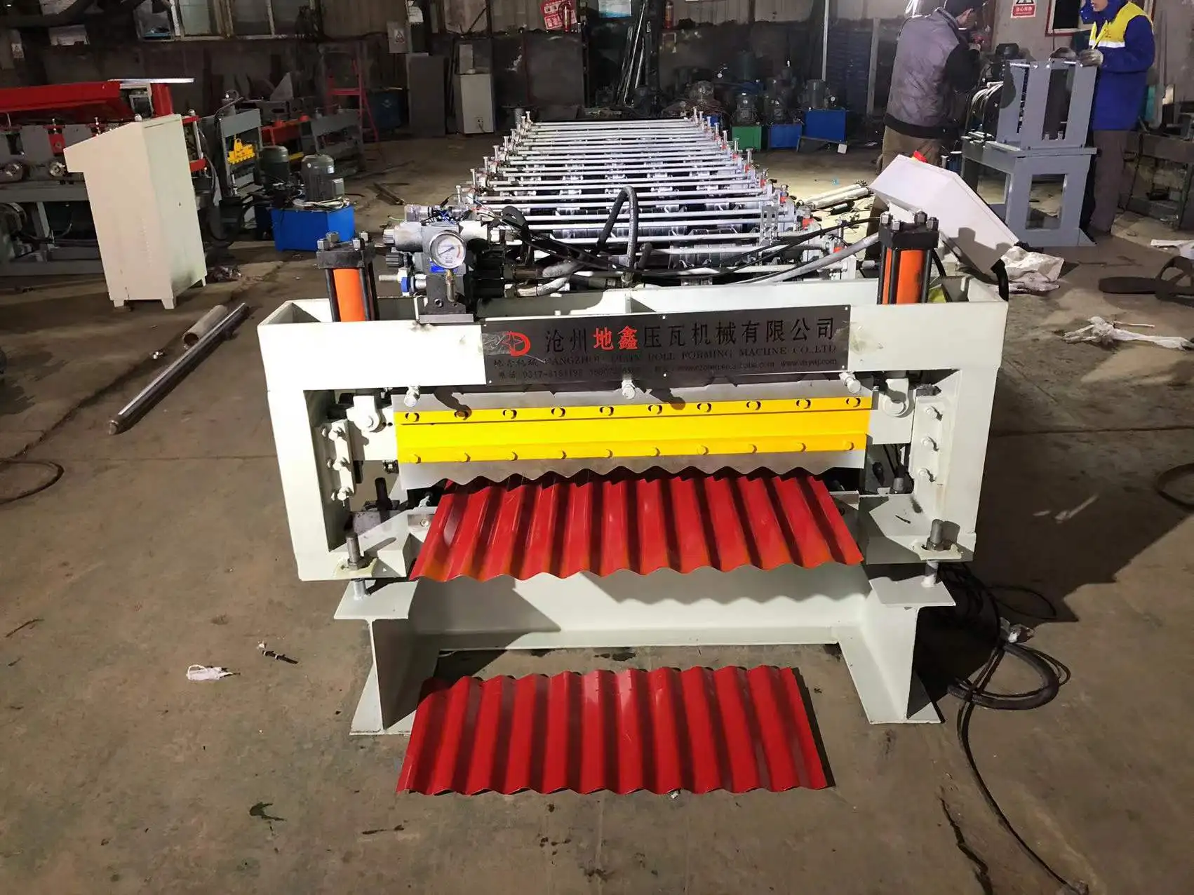 Metal Double Layer Trapezoidal Roof Tile Roll Forming Machine