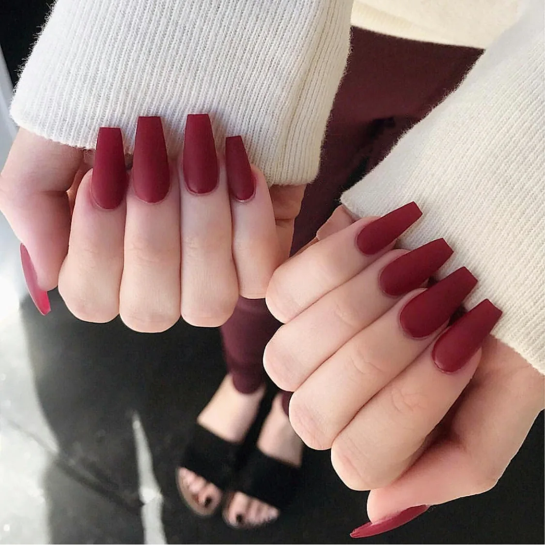 matte wine red