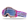 Gafas con montura rosa y amarilla y lentes transparentes.