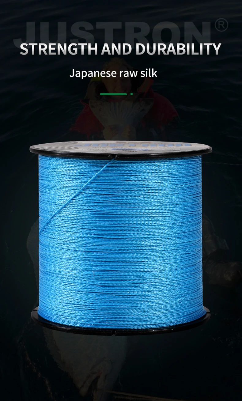Justron X8 300m Braided Fishing Line 8 Strands 15 100lb Test
