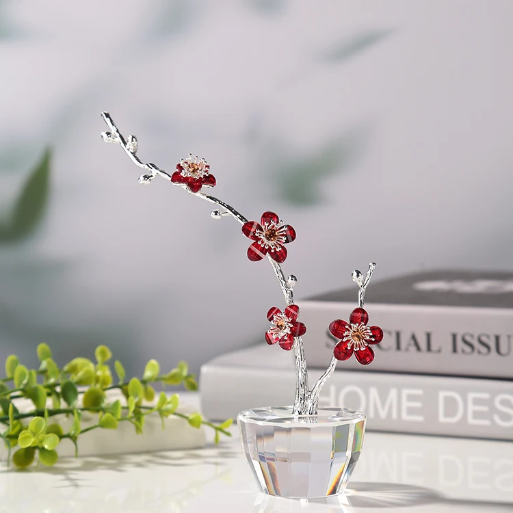 wholesale professional factory Souvenir decoration gifts wedding Crystal plum blossom long branch for Valentine's Day Favors manufacture