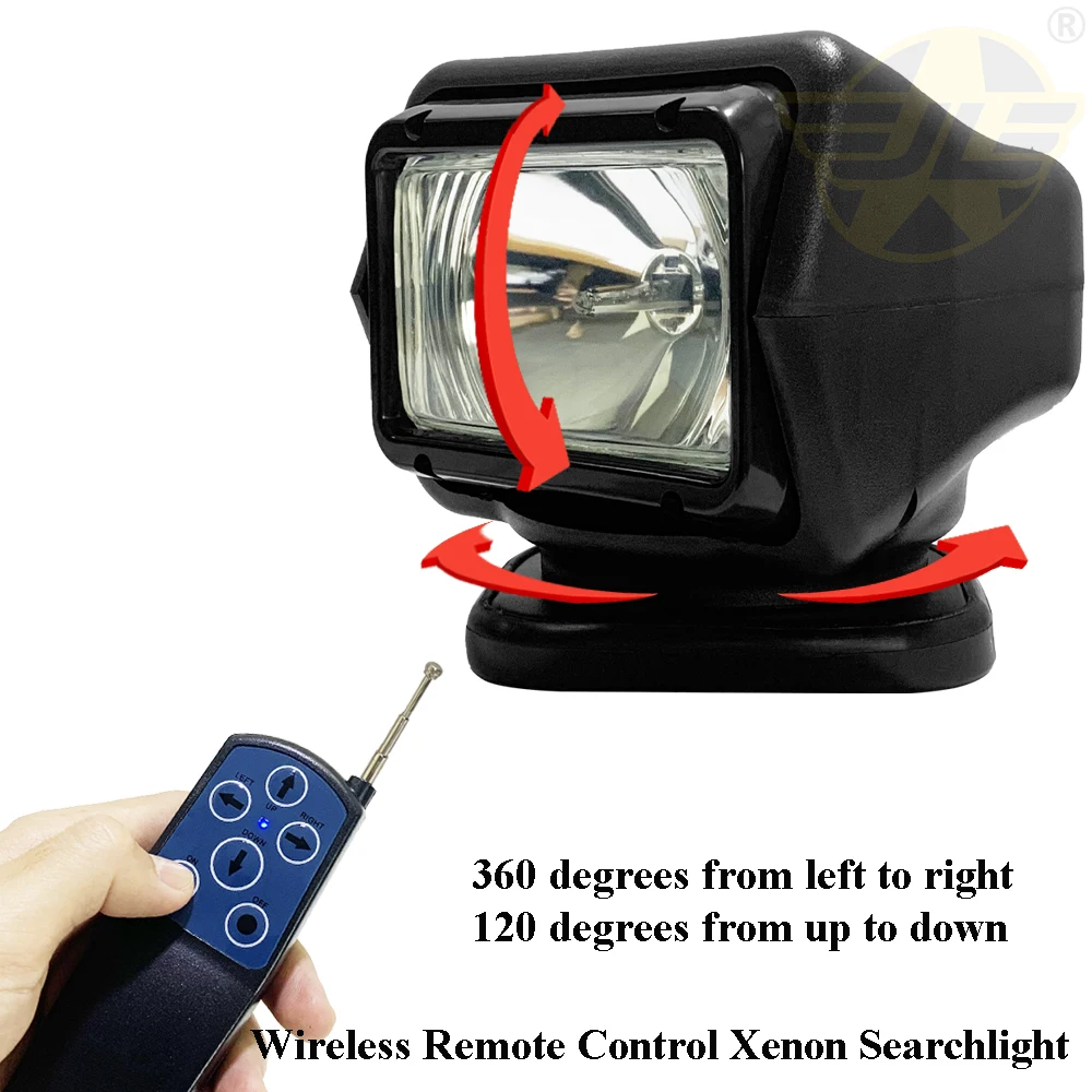 360 Degrees Rotating Marine HID Search Light Car Roof Work Light Driving Spotlight Fog Lamps