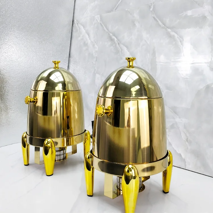 12L Golden Stainless Steel Coffee Dispenser Hotel Catering Heating Drink Container Beverage Dispenser for Cold Drinks Juices