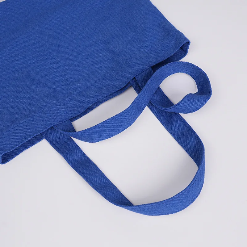 Manufacturer Wholesale Henghua All-Cotton Blank Ready-Stock Customizable Flocking Mini Canvas Bag 30x20x10cm Handheld Bag preview 4
