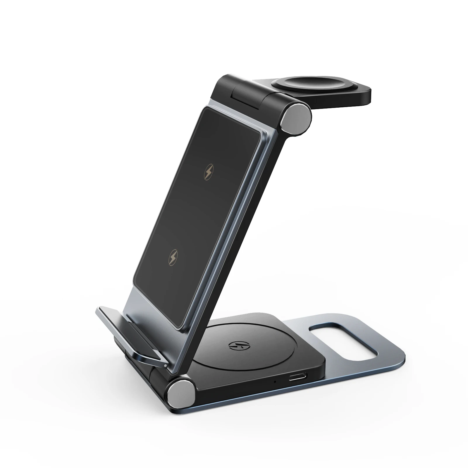 Dual Chip Ground Core 3 in 1 Charger 15W Stable Wireless Charging iPhone Android Phones Watches Bluetooth Earphones