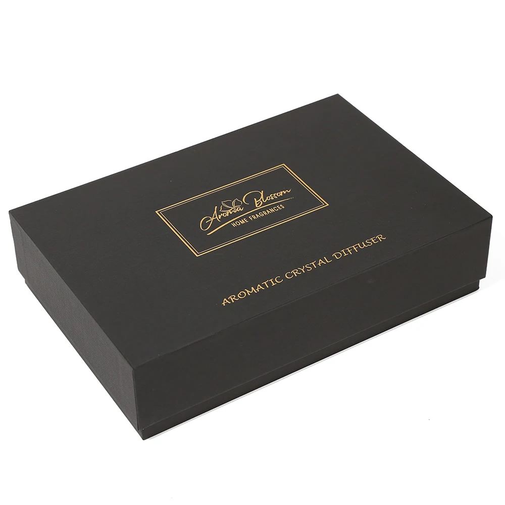 product perfect crystal bottle reed diffuser gift set  premium wood lid glass bottle  rattan sticks holiday home  office decor gift-10