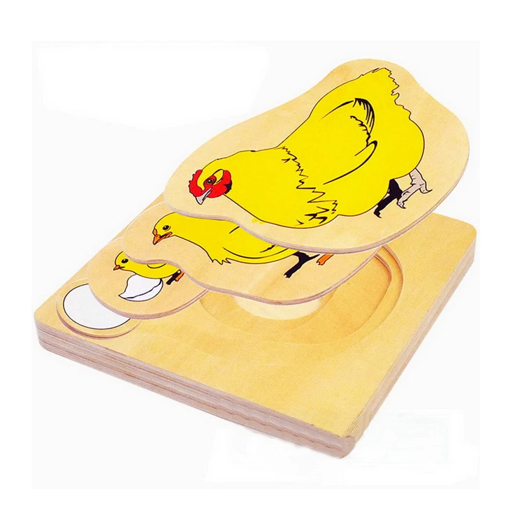 Детский сад Школа Монтессори образования Деревянные Головоломки игрушечные лошадки для