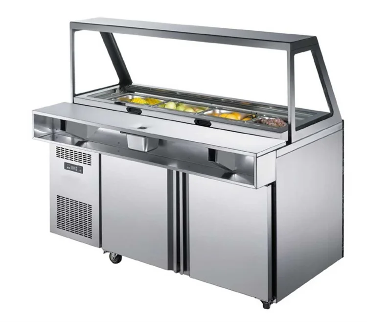 Subway Glass Sandwich Prep Table Refrigeration Equipment