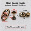 Bronze Locking Boot Lace Hook