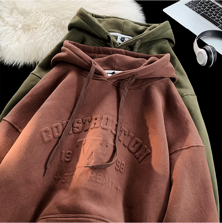 Custom Oem 3d Printing Embossed Hoodie Custom Premium Heavyweight Men's