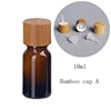 Botella ámbar Una tapa de Bambú