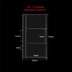 Прозрачный Полипропиленовый чехол для карт, игровые держатели для карт, бумажники для хранения, коллекционные страницы для альбомов, держатели для фотоальбомов, вставки для кольца A6
