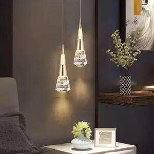 JACKSUN Luxury Small LED Wall Lamp Light Simple Wall Lamp for Living Room Bedroom Bar Crystal Wall Lighting Lamp