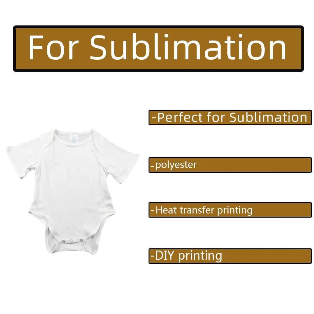 Sublimation Onesie Baby Polyester Blank Print Infant Toddler Baby ...