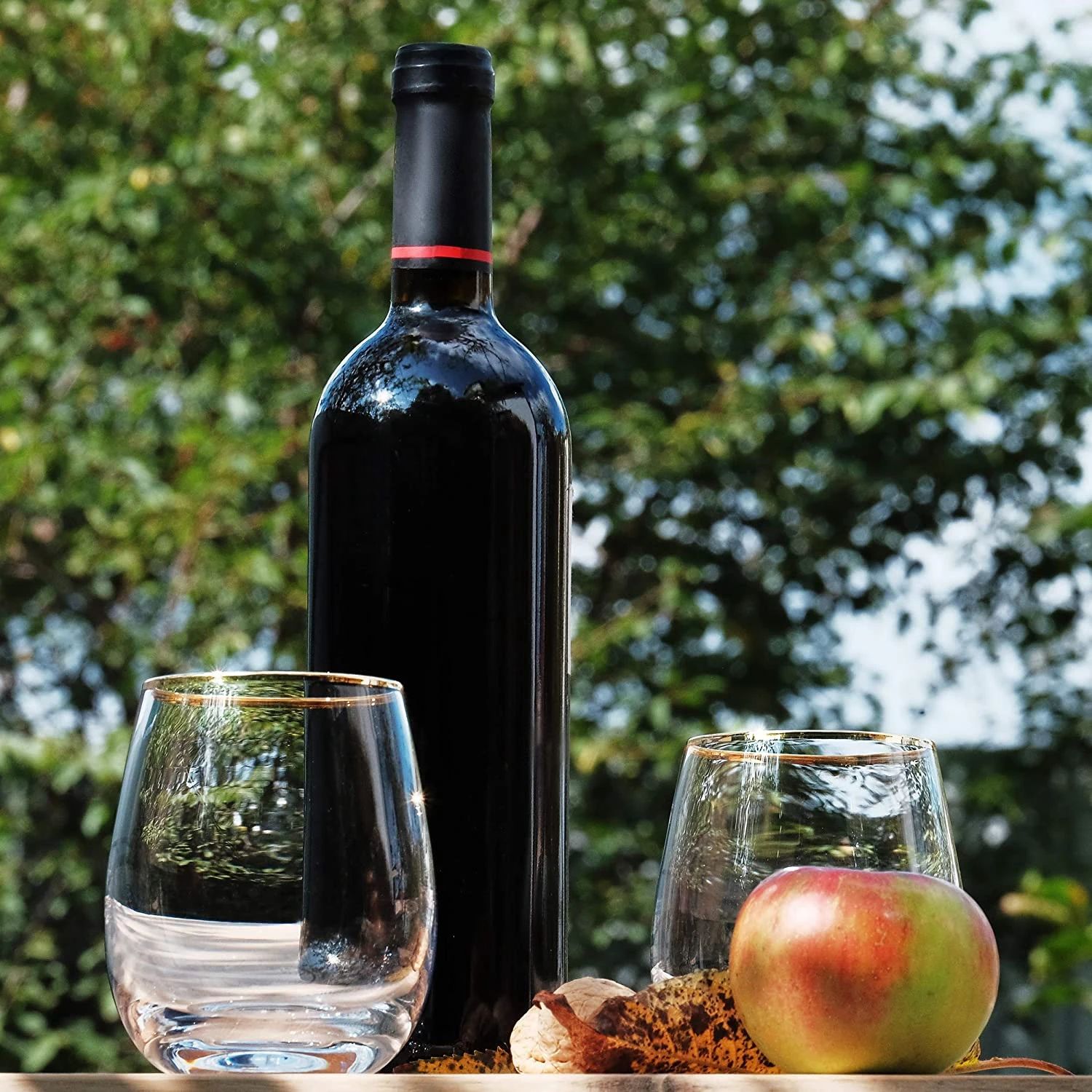 16 унций Премиум твердый перерабатываемый Небьющийся Свадебный золотой ободок пластиковый бокал для шампанского